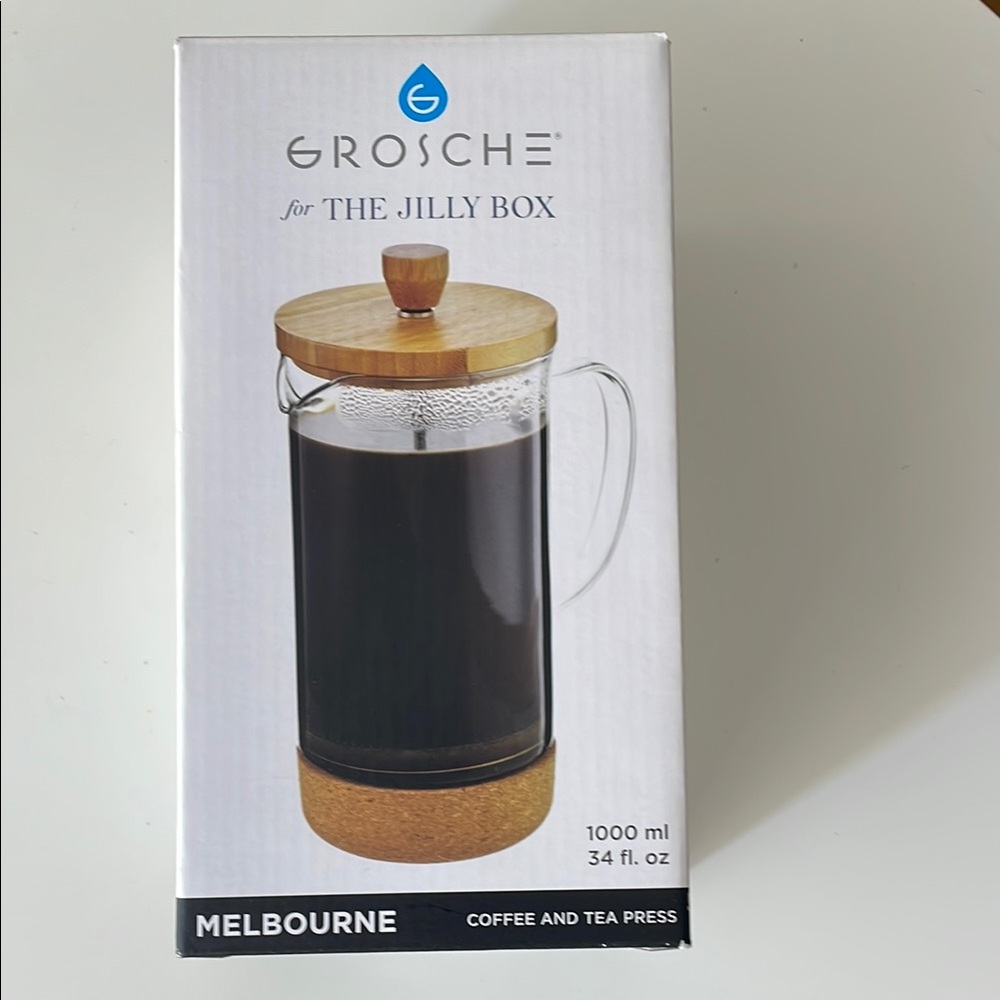 Grosche for The Jilly Box - Melbourne Coffee and Tea Press with Bamboo Lid